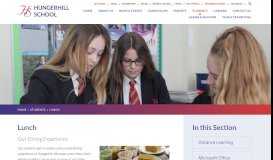 
							         Lunch - Hungerhill School								  
							    