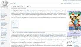 
							         Lupin the Third Part 5 - Wikipedia								  
							    