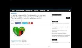 
							         Lusaka Apex Medical University Student Portal and Registration ...								  
							    