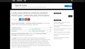 
							         Lusaka Apex Medical University Students Portal Login | www.lamu ...								  
							    