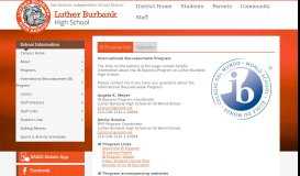 
							         Luther Burbank High School - IB Program - Saisd								  
							    