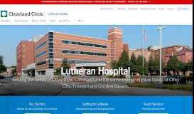 
							         Lutheran Hospital | Hospital in Cleveland, OH 44113 - Cleveland Clinic								  
							    