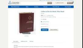 
							         Lutheran Service Book: Altar Book - Concordia Publishing House								  
							    