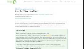 
							         LuxSci SecureText - Person-Centered Tech								  
							    