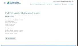 
							         LVPG Family Medicine–Easton Avenue | Lehigh Valley Health Network								  
							    