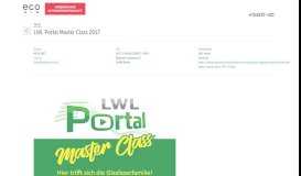 
							         LWL Portal Master Class 2017 - eco - eco Verband								  
							    