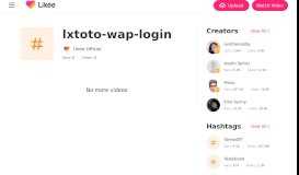 
							         lxtoto wap login - Likee								  
							    