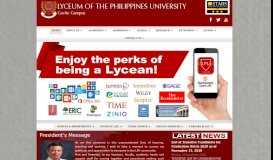 
							         Lyceum of the Philippines University Cavite Campus: Home								  
							    