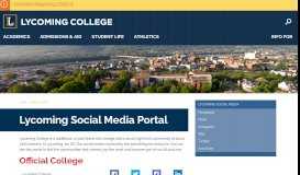 
							         Lycoming Social Media Portal - Social Media | Lycoming College								  
							    
