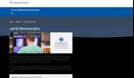 
							         Lyerly Neurosurgery | Baptist Health								  
							    