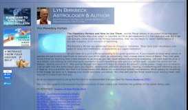 
							         Lyn Birkbeck Astrologer - Planetary Portals								  
							    