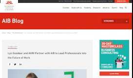 
							         Lyn Goodear and AHRI Partner with AIB to Lead Professionals into the ...								  
							    