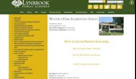 
							         Lynbrook Public Schools Schools | Waverly Park Elementary School								  
							    