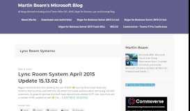 
							         Lync Room Systems – Martin Boam's Microsoft UC Blog								  
							    