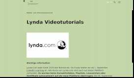 
							         Lynda Videotutorials | ZHdK.ch								  
							    