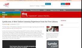 
							         Lynda.com: A New Online Learning Experience from the Free Library ...								  
							    