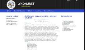 
							         Lyndhurst High School - Lyndhurst School District								  
							    
