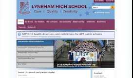 
							         Lyneham High School: Home								  
							    