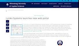 
							         Lyniks Systems launches new web portal								  
							    
