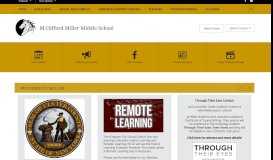
							         M. Clifford Miller Middle School / Homepage								  
							    