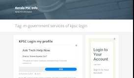 
							         m-government services of kpsc login – Kerala PSC Info								  
							    