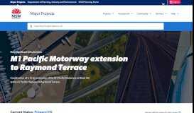 
							         M1 Pacific Motorway extension to Raymond Terrace | Major Projects ...								  
							    