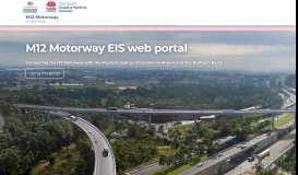 
							         M12 Motorway | Roads and Maritime Services | Community Analytics								  
							    