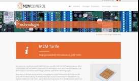 
							         M2M Tarife - M2M Control								  
							    