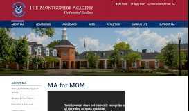 
							         MA for MGM - The Montgomery Academy								  
							    