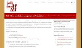 
							         M.A. Kultur- und Medienmanagement im Fernstudium | KMM - Institut ...								  
							    