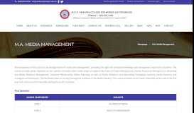 
							         M.A. Media Management - M.O.P Vaishnav College For Women ...								  
							    