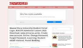 
							         Maasai Mara University Student Portal Login, Email, Forgot Password								  
							    