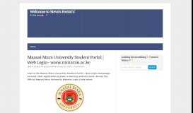 
							         Maasai Mara University Student Portal - portal.mmarau.ac.ke ...								  
							    