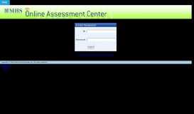 
							         MAC: Login - MHS Online Assessments								  
							    