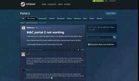 
							         MAC portal 2 not working :: Portal 2 General ... - Steam Community								  
							    