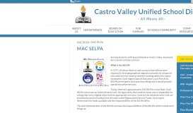 
							         MAC SELPA – MAC SELPA – Castro Valley Unified School District								  
							    