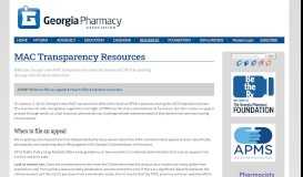 
							         MAC Transparency Resources » Georgia Pharmacy Association								  
							    