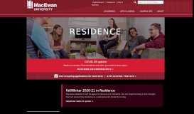 
							         MacEwan Residence - Residence - MacEwan University								  
							    