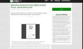 
							         Machakos University Portal, MKSU Student Portal - portal.mksu.ac.ke								  
							    