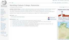
							         MacKillop Catholic College, Palmerston - Wikipedia								  
							    