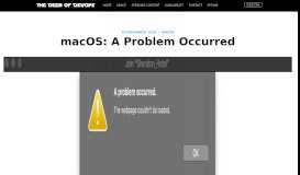 
							         macOS: A Problem Occurred - The Deen of DevOps								  
							    