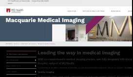 
							         Macquarie Medical Imaging								  
							    