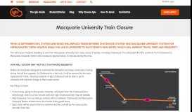 
							         Macquarie University Train Closure - Iglu								  
							    