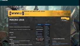 
							         MACRO click | WoWWiki | FANDOM powered by Wikia								  
							    
