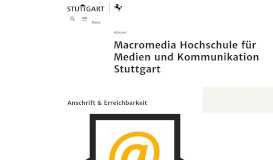 
							         Macromedia Hochschule für Medien und Kommunikation Stuttgart ...								  
							    