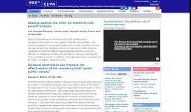 
							         Macroprudential policy | VOX, CEPR Policy Portal - Vox EU								  
							    