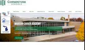 
							         Madison-Carver Academy - Cornerstone Schools								  
							    
