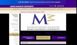 
							         Madison Money Manager (M3) - James Madison University								  
							    
