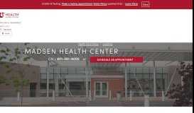 
							         Madsen Health Center | University of Utah Health								  
							    