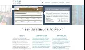 
							         MAE Systems GmbH - IT - DIENSTLEISTER MIT KUNDENSICHT								  
							    